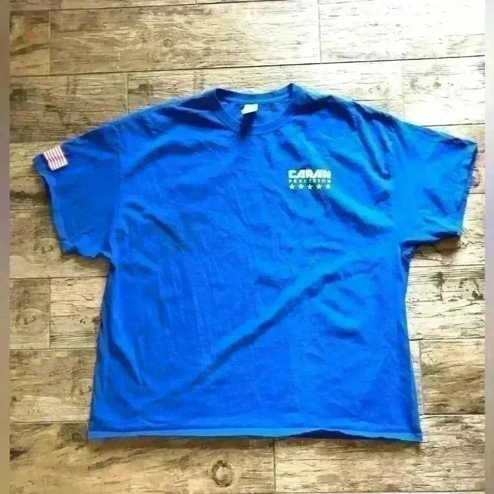 caran precision blue t-shirt mens 3x